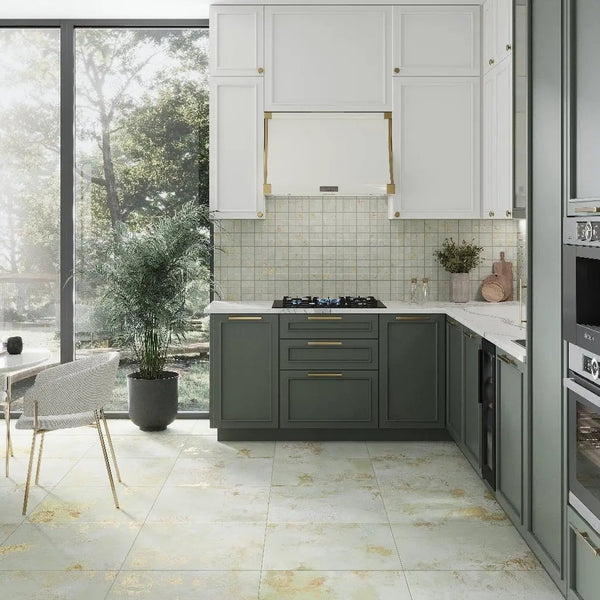 Moss Green 12x12 Natural Uniform Square Porcelain Mosaic Tile (8 pack, 7.62 sq ft/case)