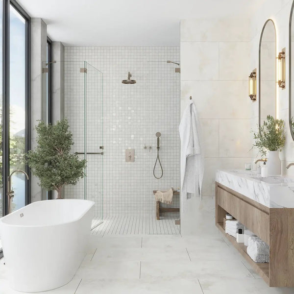 White Dove 20x40 Natural Porcelain Large Format Tile (3 pack, 15.99 sq ft/case)