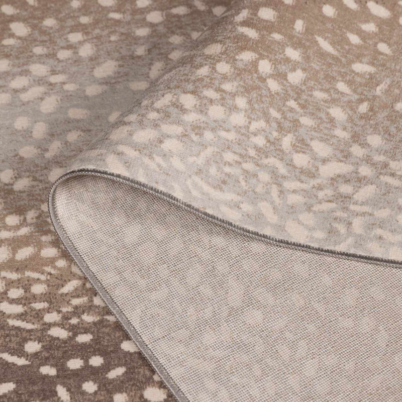 Pointblank Tan Leopard Print Rug by Boutique Rugs