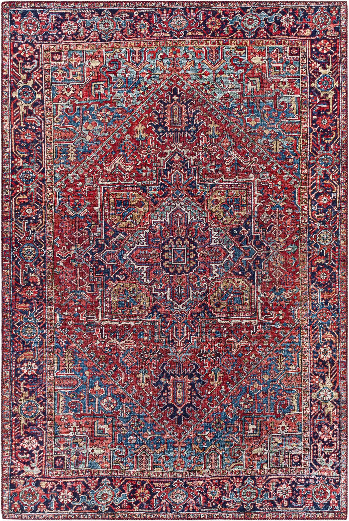 Ronneby Red Traditional Area Rug by Boutique Rugs