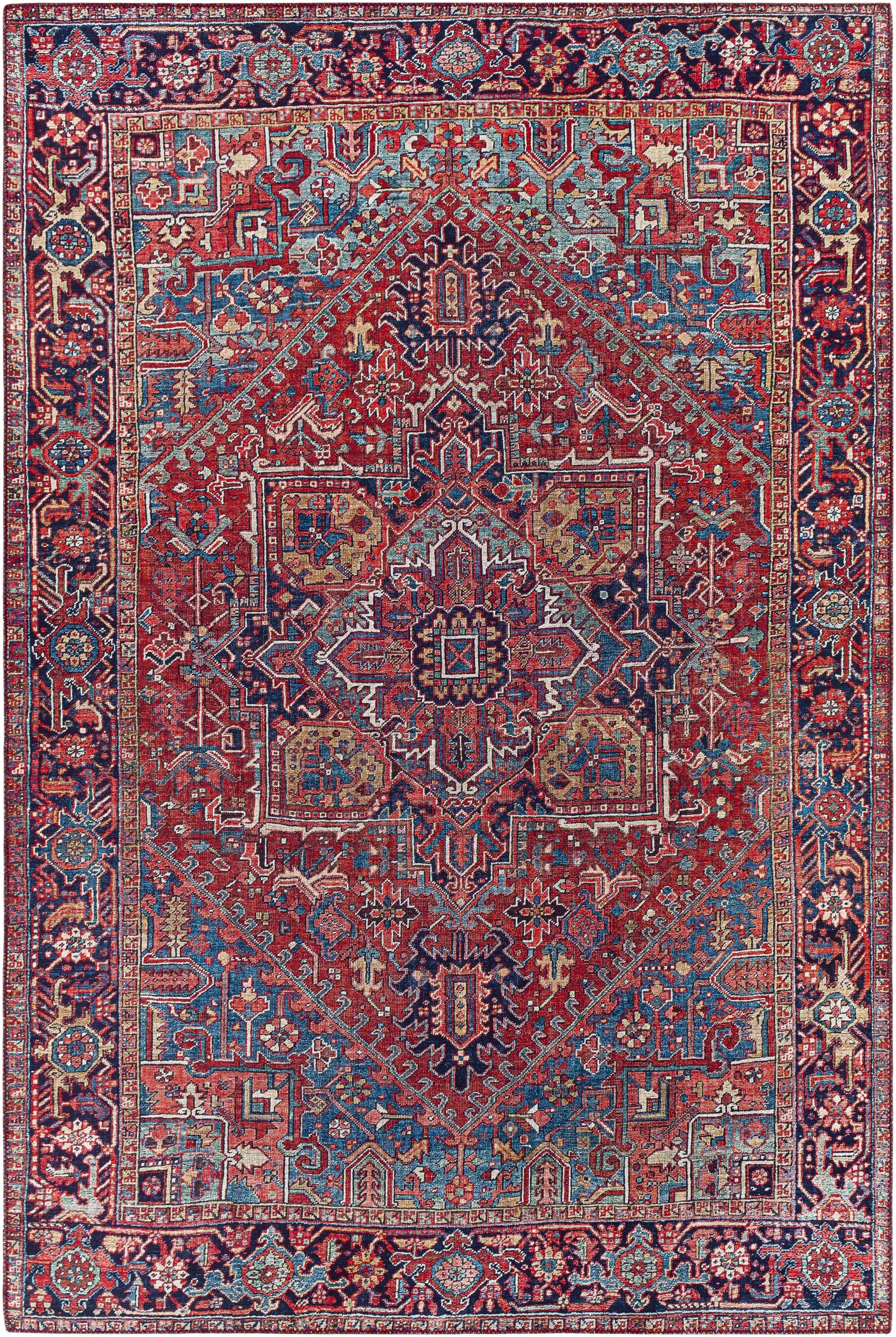 Ronneby Red Traditional Area Rug by Boutique Rugs
