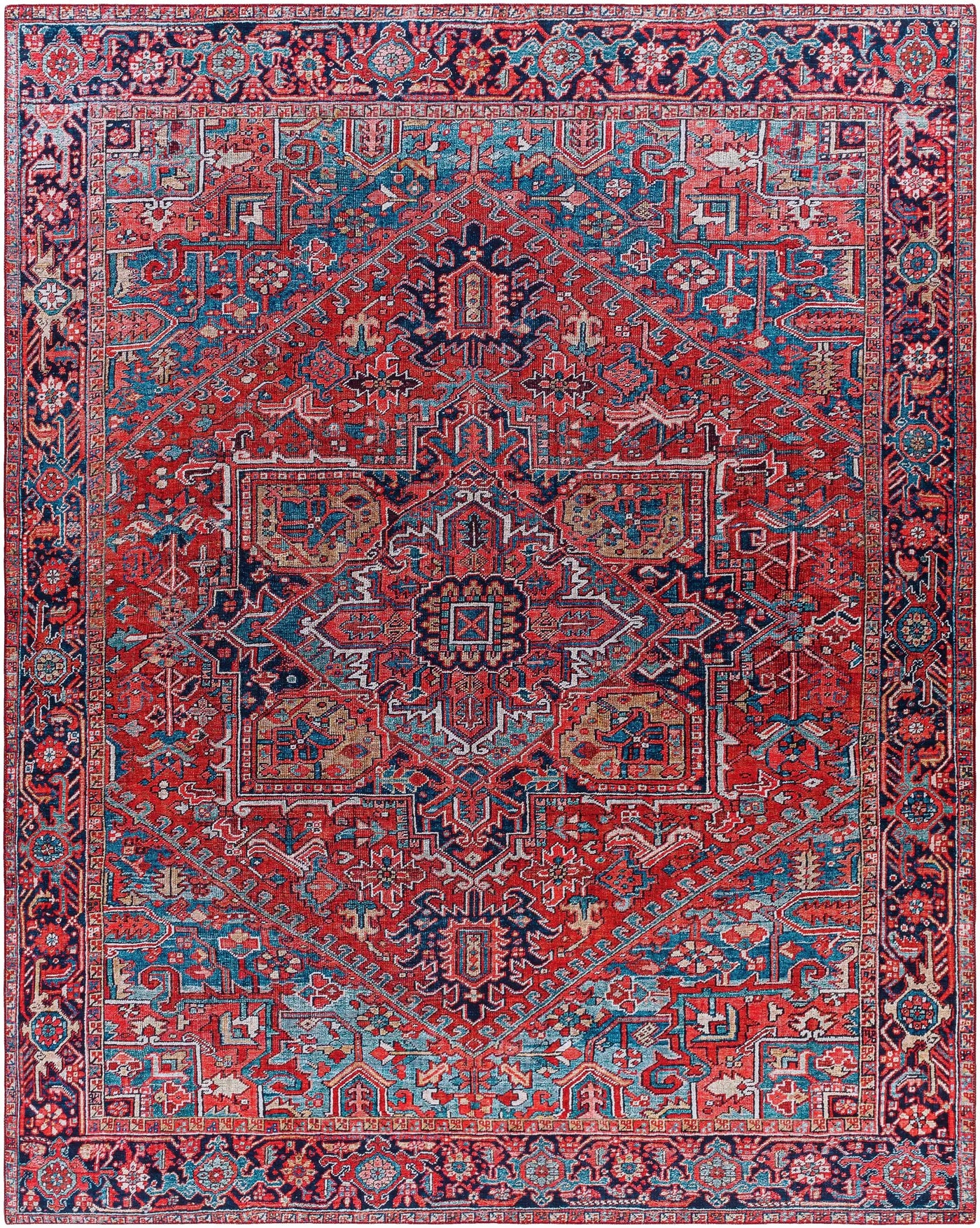 Ronneby Red Traditional Area Rug by Boutique Rugs