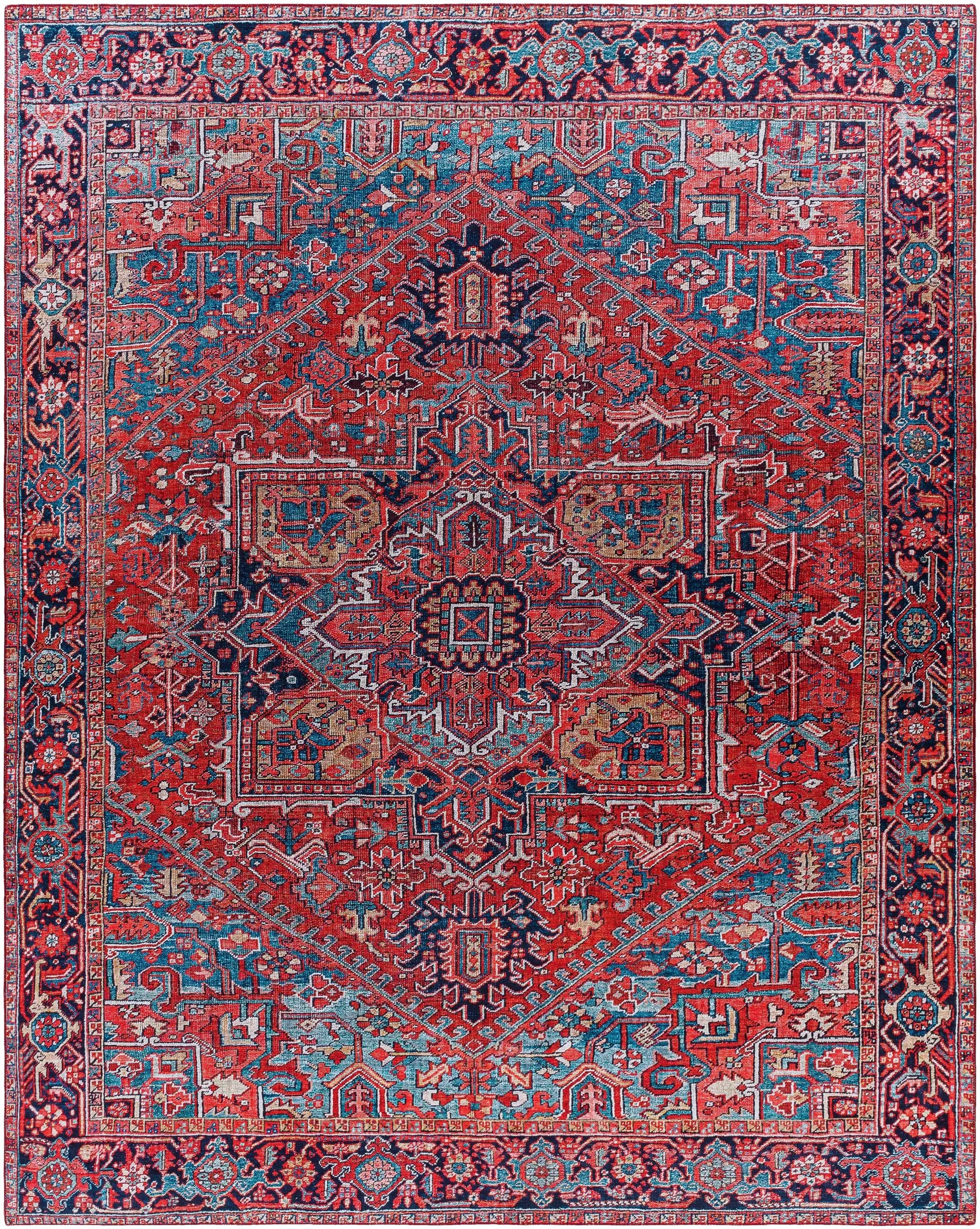 Ronneby Red Traditional Area Rug by Boutique Rugs