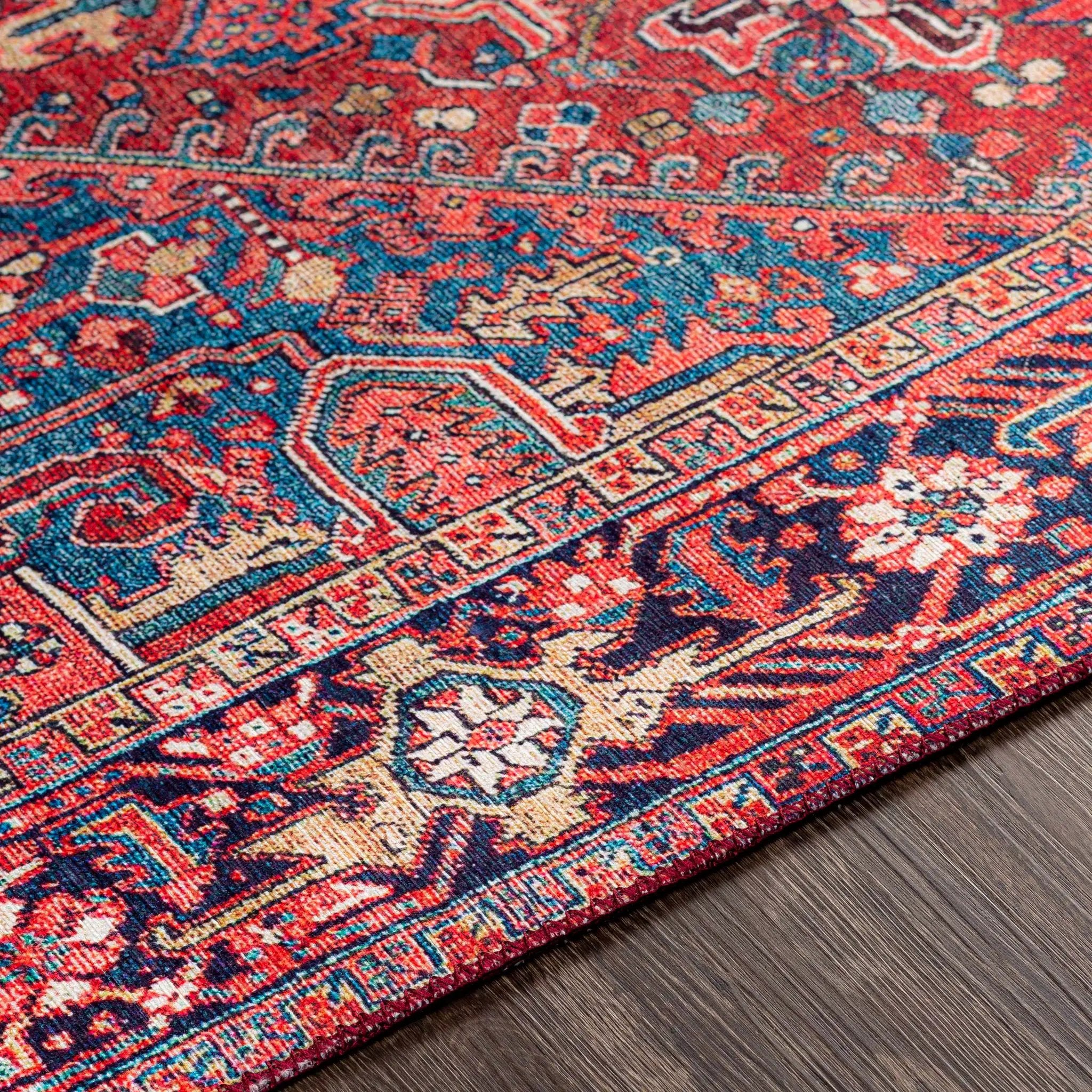 Ronneby Red Traditional Area Rug by Boutique Rugs