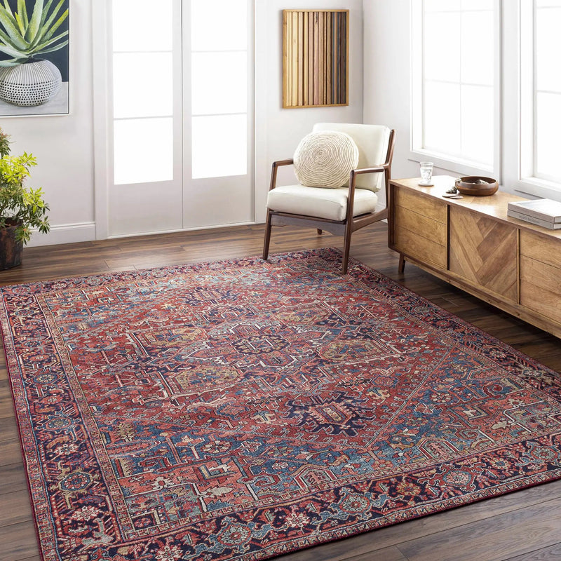 Ronneby Red Traditional Area Rug by Boutique Rugs