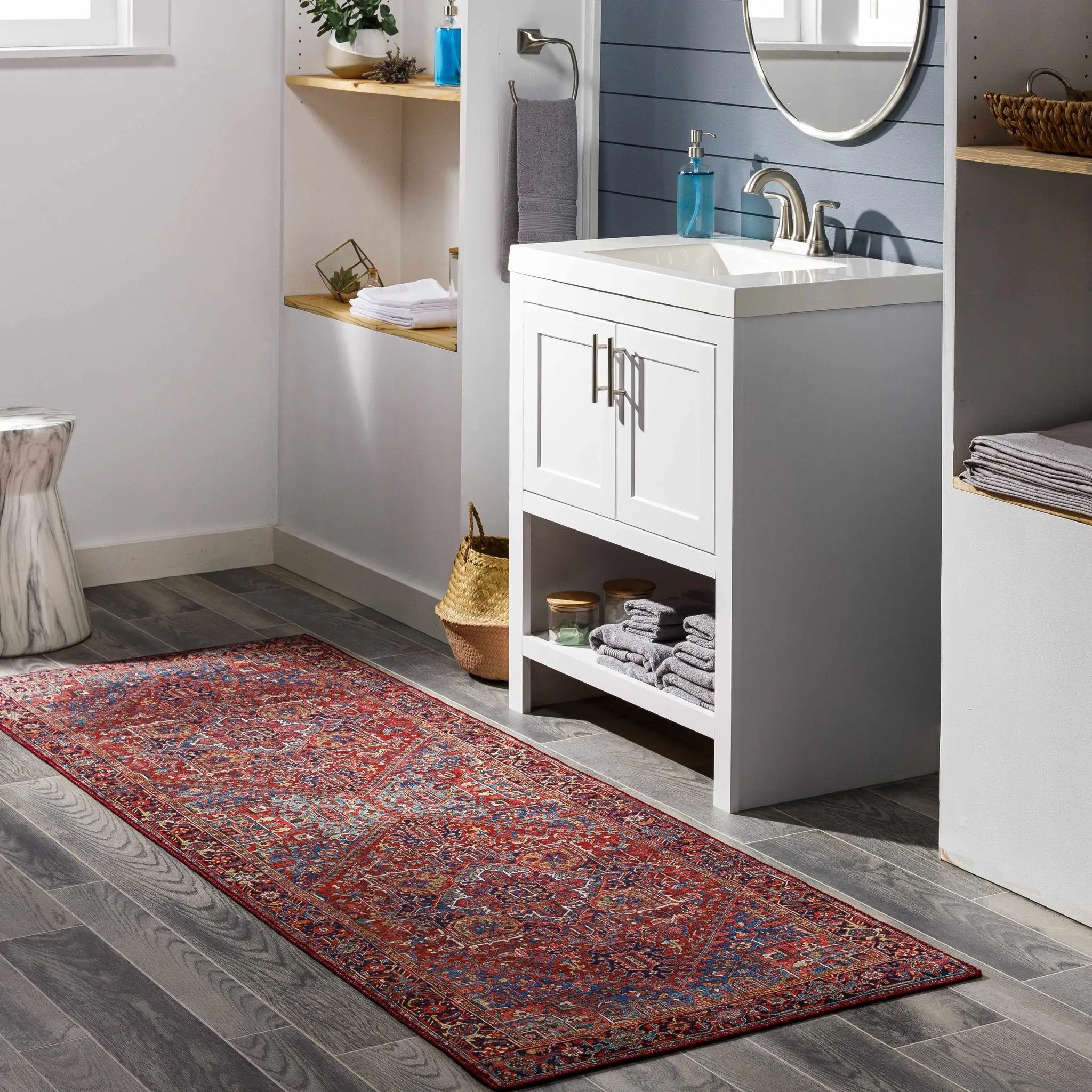 Ronneby Red Traditional Area Rug by Boutique Rugs