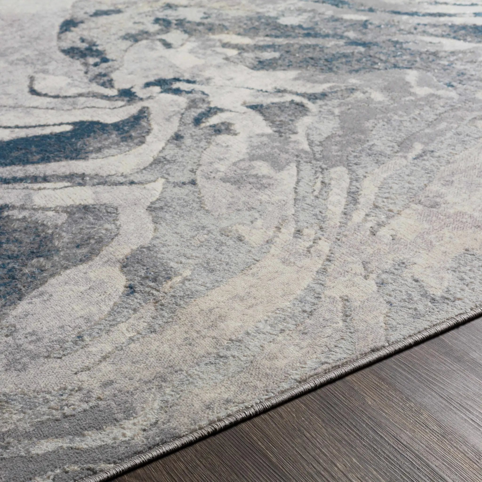 Rosthern Blue Marble Rug - Clearance by Boutique Rugs