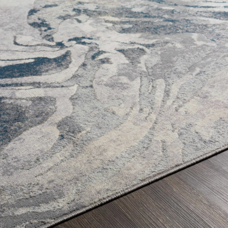 Rosthern Blue Marble Rug - Clearance by Boutique Rugs