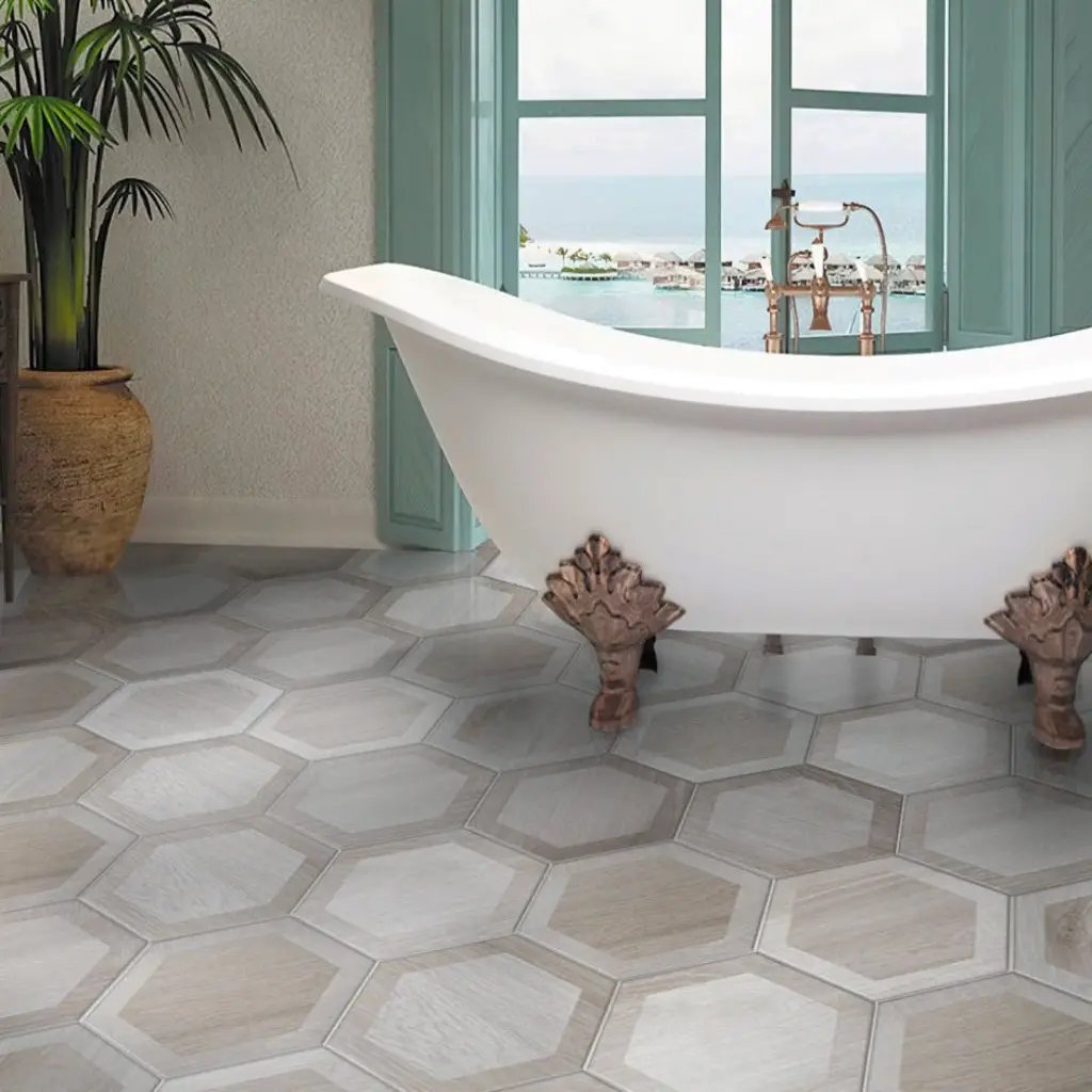 Mink Gray 10x10 Matte Hexagon Porcelain Tile (20 pack, 10.43 sq ft/case) by Apollo Tile