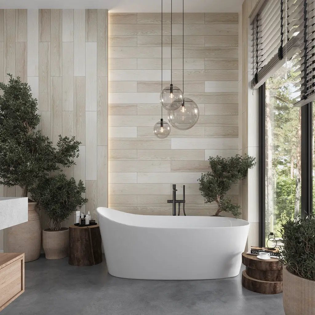Beige 6x36 Matte Field Porcelain Tile (9 pack, 13.054 sq ft/case) by Apollo Tile