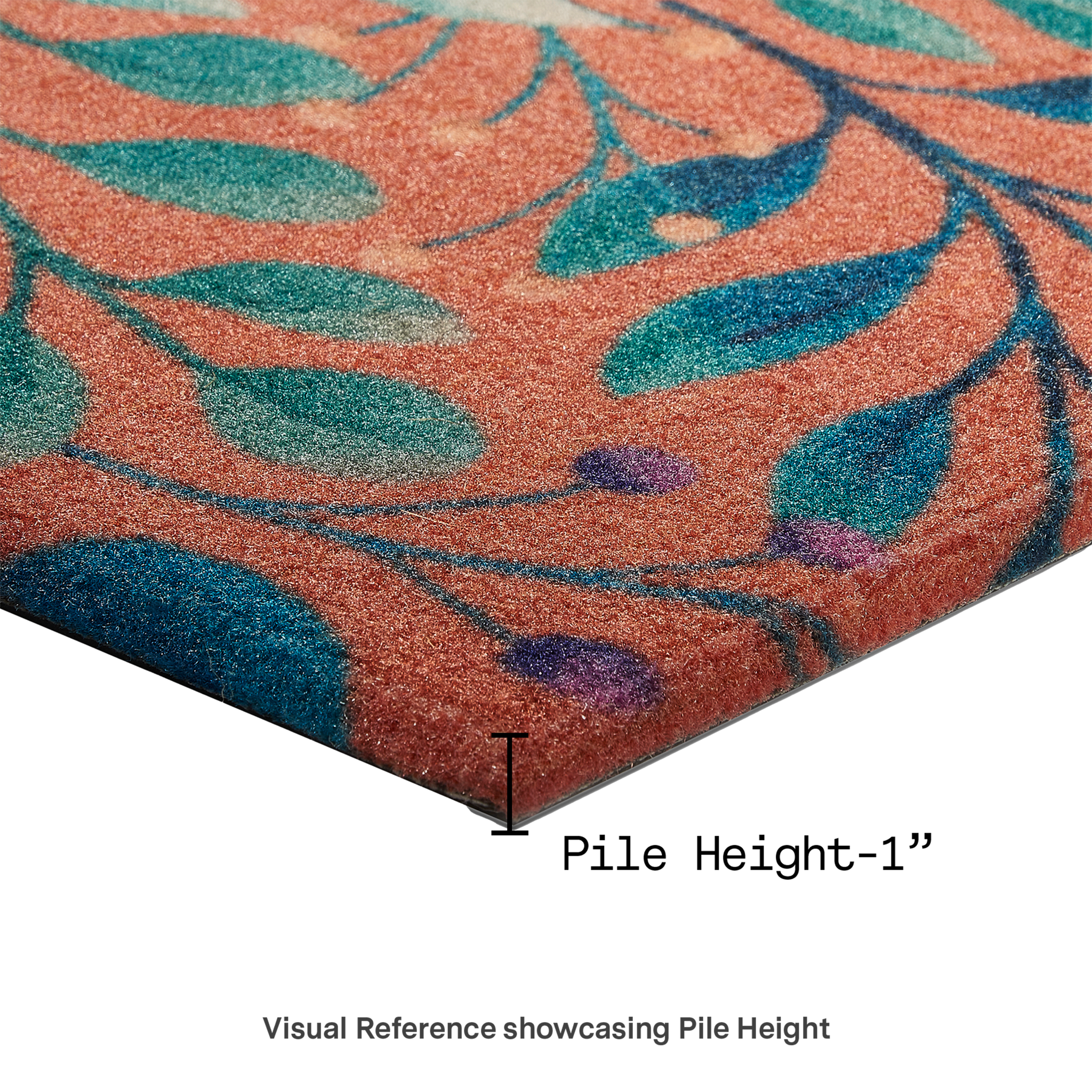 Rainforest Peach Outdoor Doormat – 18" x 30" Non-Slip, Nylon by Fab Habitat