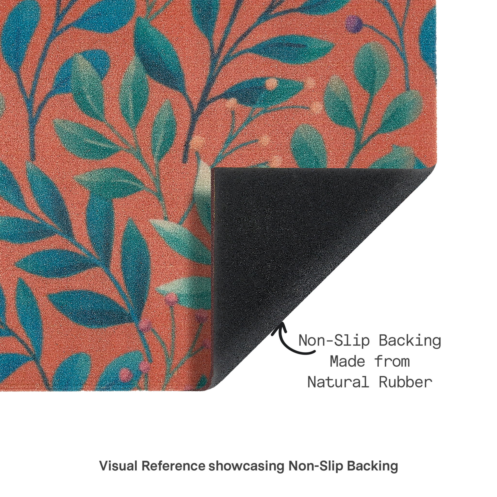 Rainforest Peach Outdoor Doormat – 18" x 30" Non-Slip, Nylon by Fab Habitat