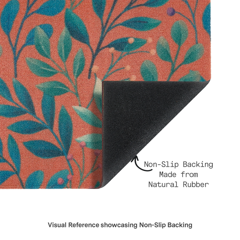 Rainforest Peach Outdoor Doormat – 18" x 30" Non-Slip, Nylon by Fab Habitat