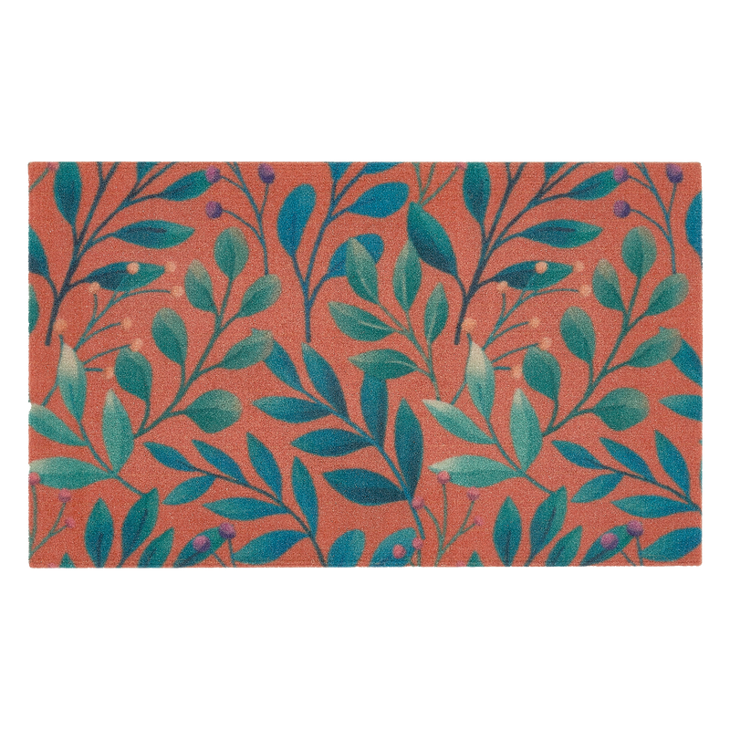 Rainforest Peach Outdoor Doormat – 18" x 30" Non-Slip, Nylon by Fab Habitat