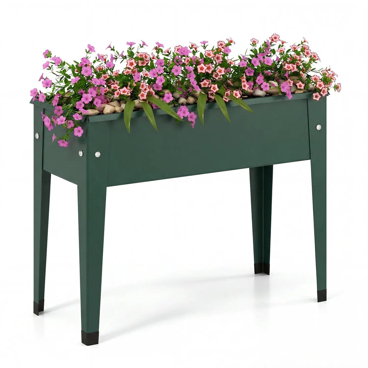 Raised Garden Bed Elevated Metal Planter Box with Legs Drainage Holes by DirectDeals