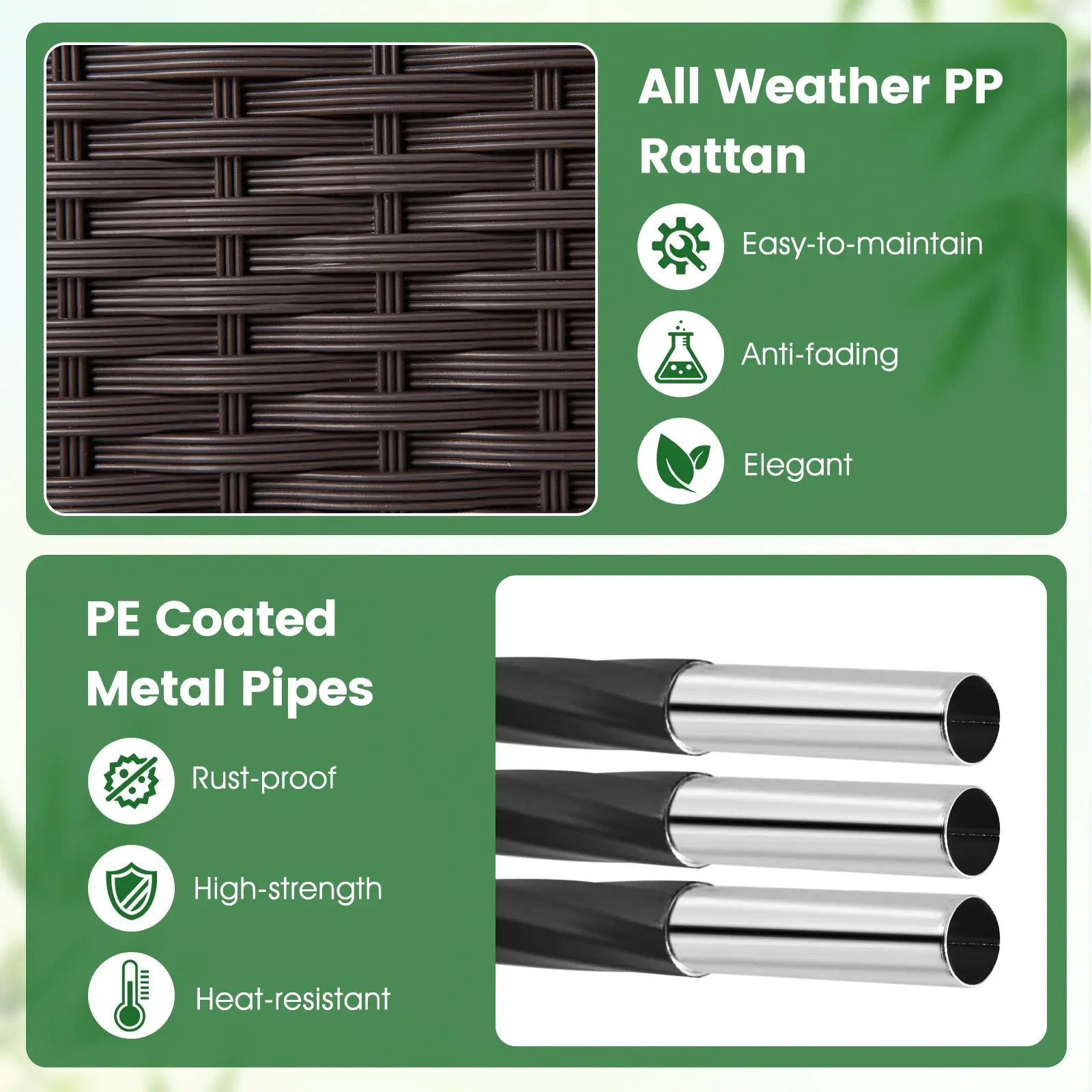 Raised Garden Bed with Lattice Trellis Drainage Self-Watering Elevated Vertical Planter Boxes-Black by DirectDeals