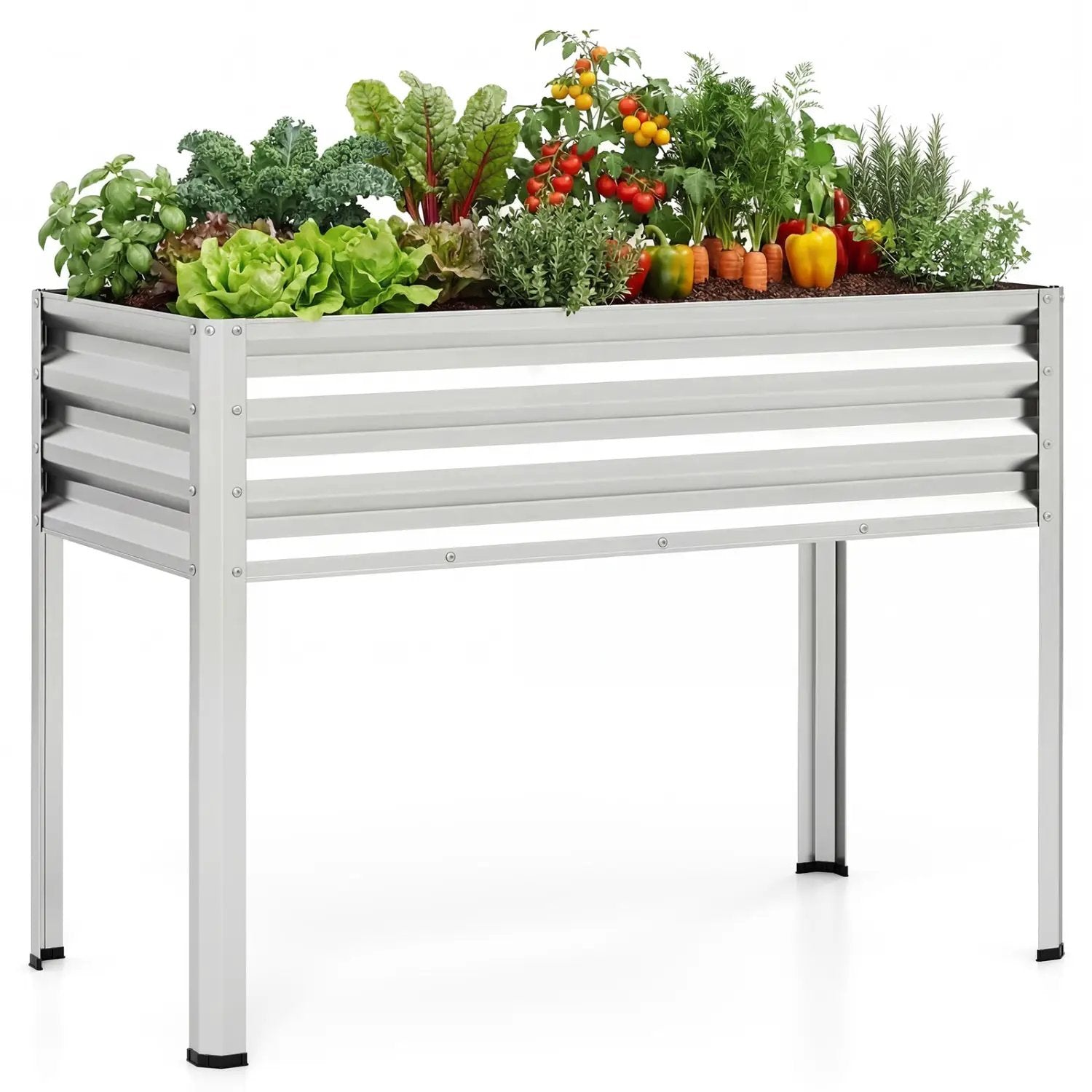 Raised Garden Bed with Legs Electro-Coating Metal Large Elevated Planter Box by DirectDeals