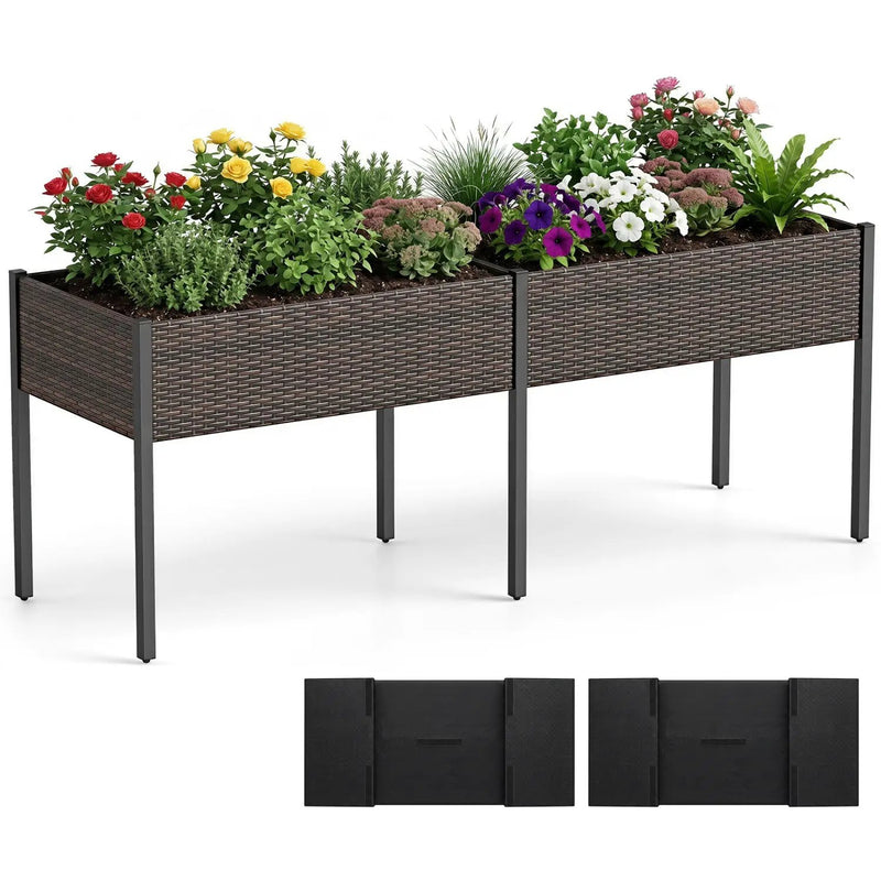 Raised Garden Bed with Legs and Removable Liner - 73 Inch by DirectDeals