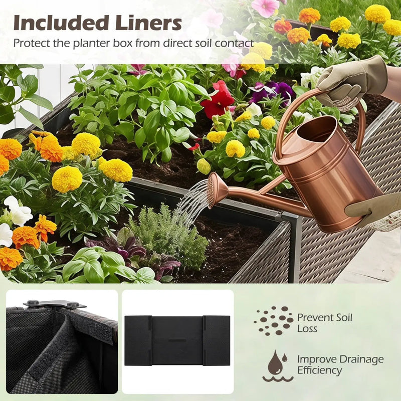 Raised Garden Bed with Legs and Removable Liner - 73 Inch by DirectDeals