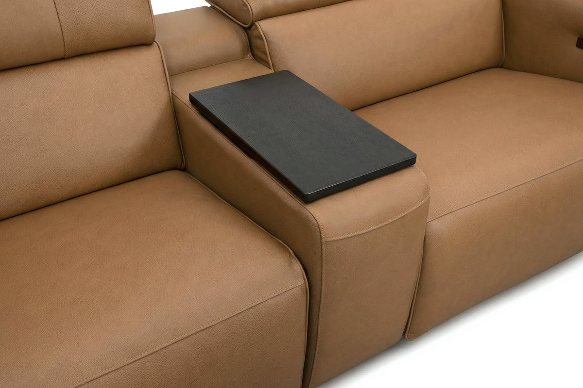 Rally Pro Caramel 6-Piece Power Reclining Sectional with Console and Immersive Sound System, photo 18 of 22