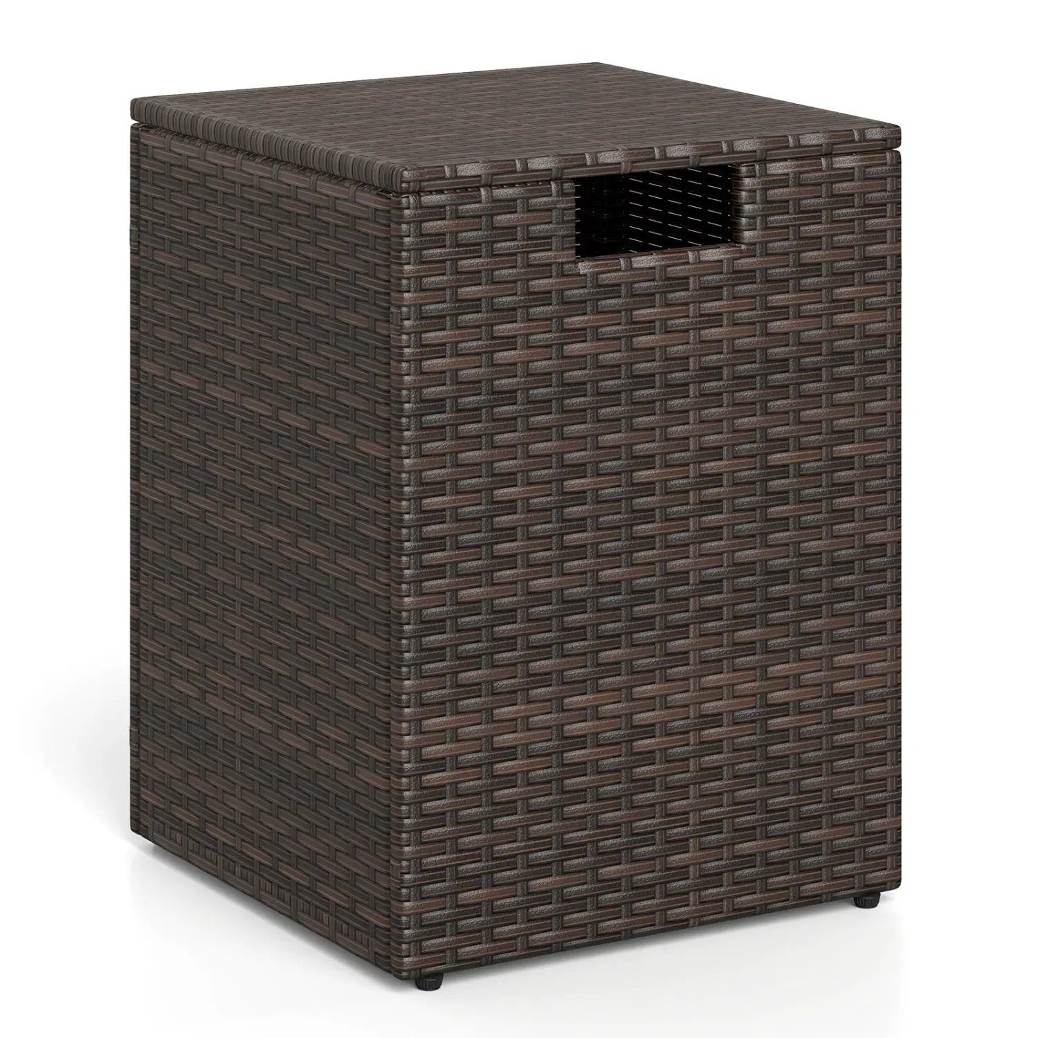 Rattan Propane Tank Cover Patio Hideaway Tank Side Table by DirectDeals