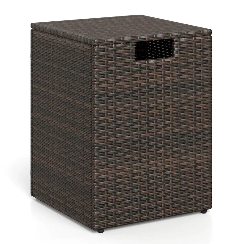 Rattan Propane Tank Cover Patio Hideaway Tank Side Table by DirectDeals