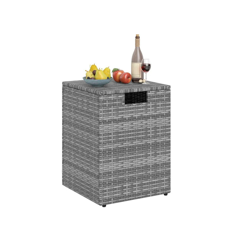 Rattan Propane Tank Cover Patio Hideaway Tank Side Table by DirectDeals
