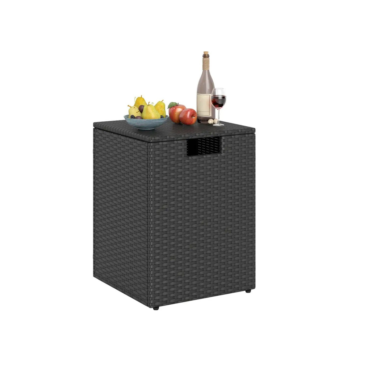 Rattan Propane Tank Cover Patio Hideaway Tank Side Table by DirectDeals