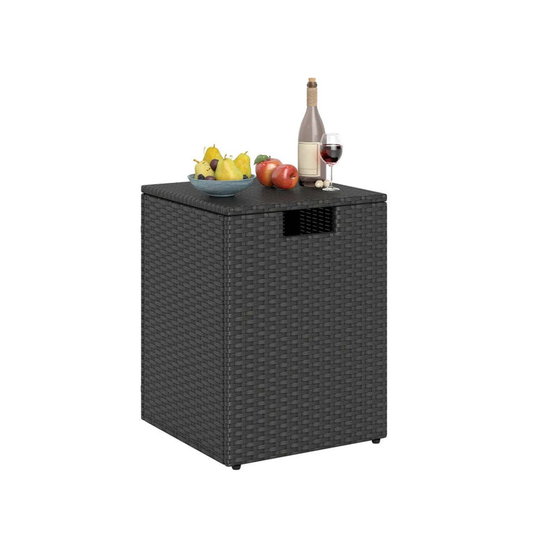 Rattan Propane Tank Cover Patio Hideaway Tank Side Table by DirectDeals