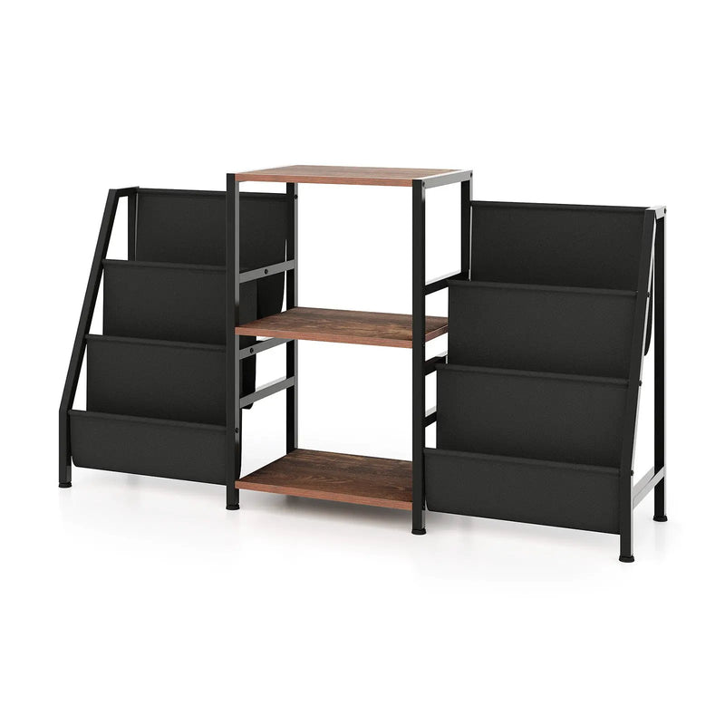Record Player Stand for up to 200 Albums Turntable Display Stand with 3 Shelves by DirectDeals