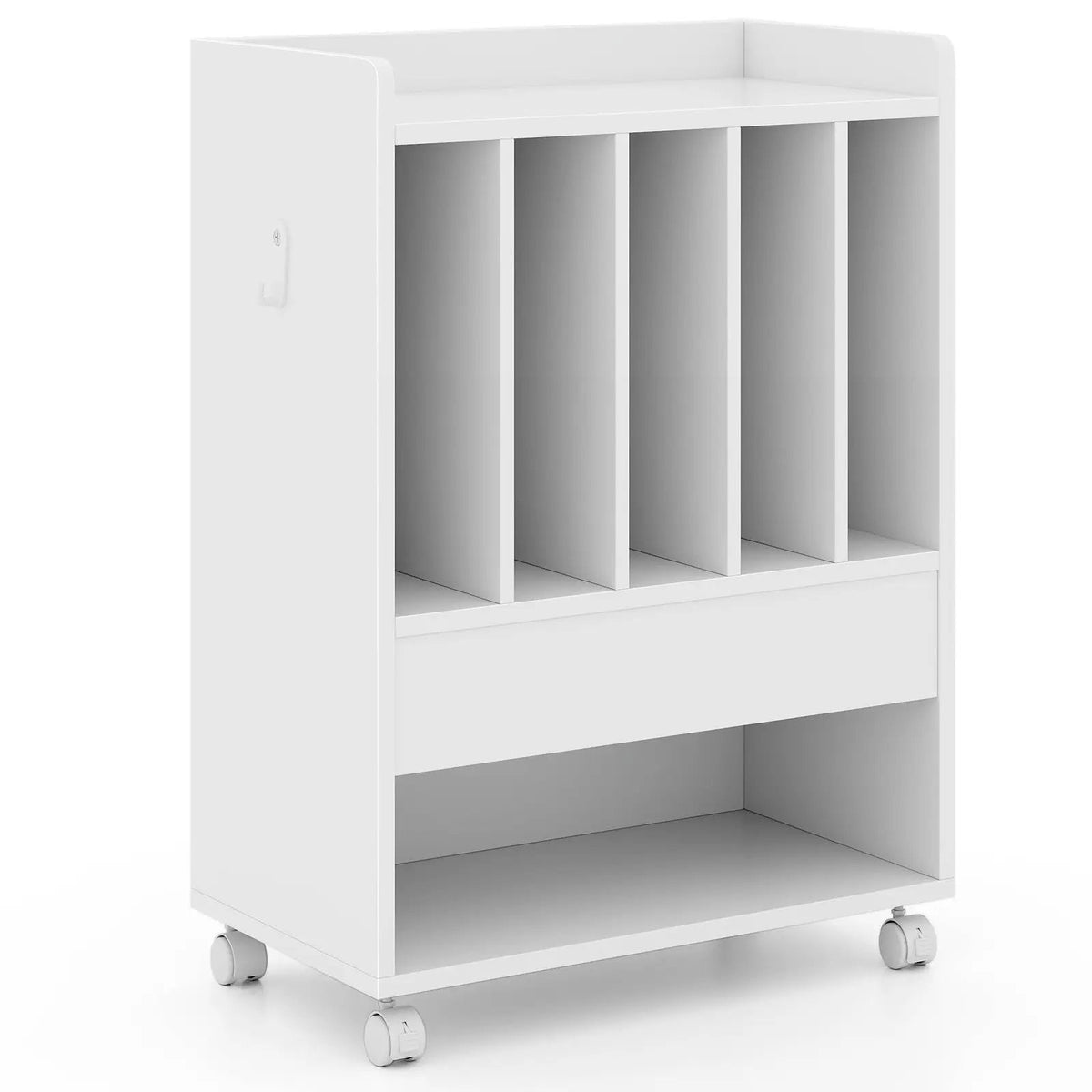 Record Rolling Turntable Player Stand with Drawer by DirectDeals