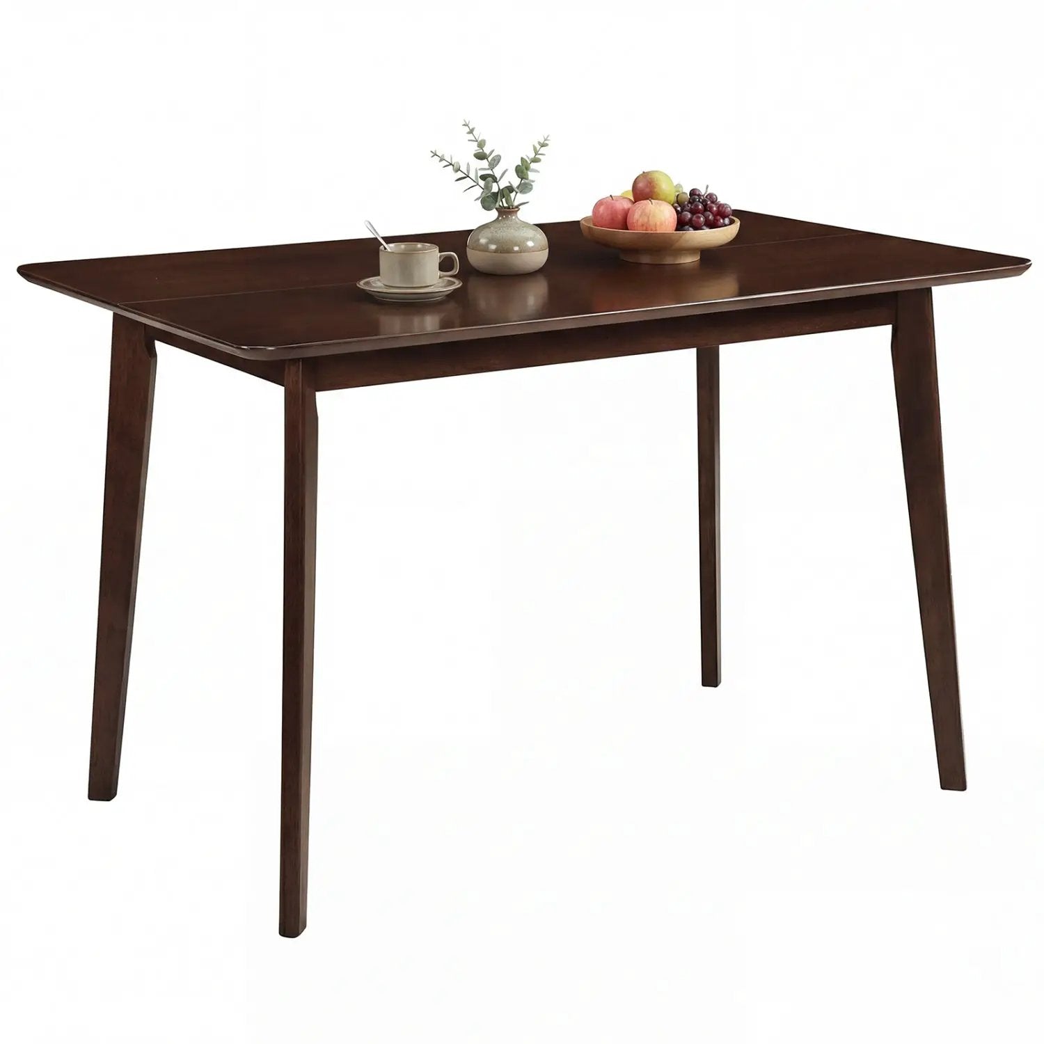 Rectangle Dining Table for 4-6 People 47" Kitchen Table-Walnut by DirectDeals