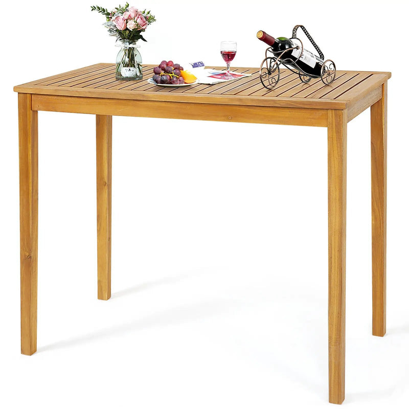 Rectangular Indoor and Outdoor Bar Height Table for Garden by DirectDeals