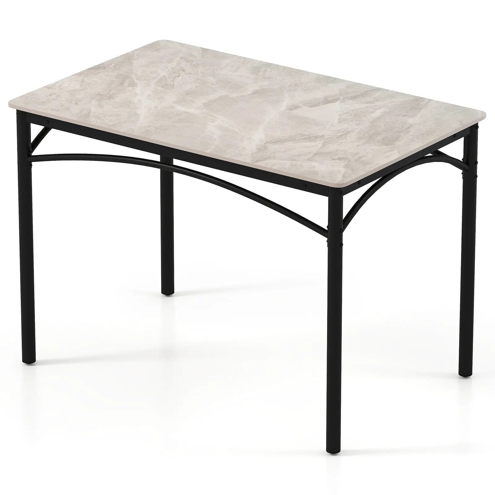 Rectangular Modern Sintered Stone Dining Table for 4 People-Grey by DirectDeals