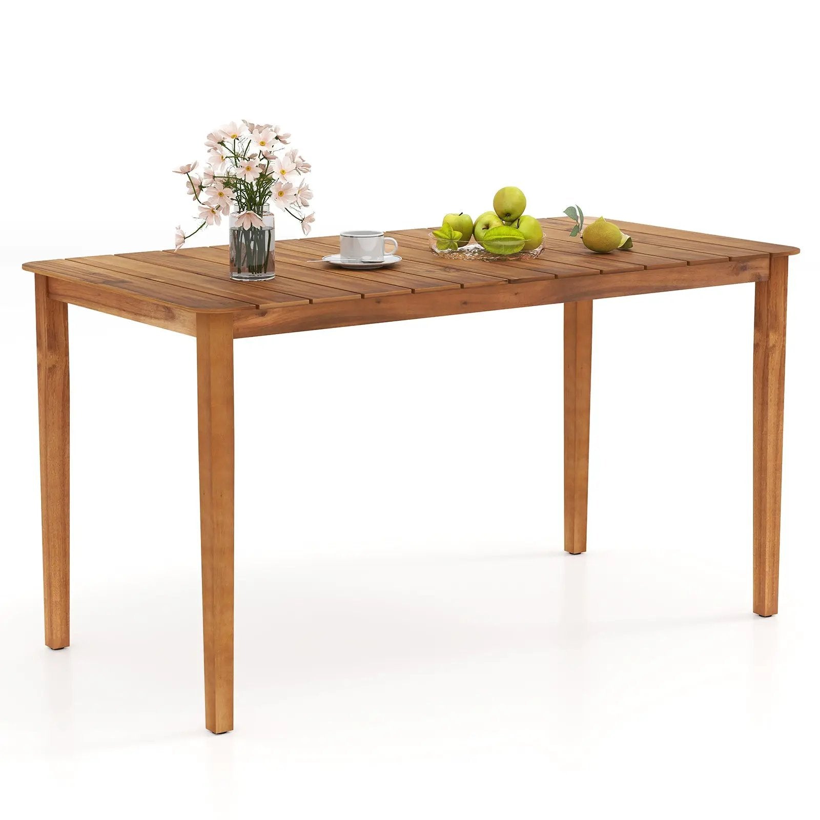 Rectangular Outdoor Dining Table Acacia Wood for 4-6 People by DirectDeals