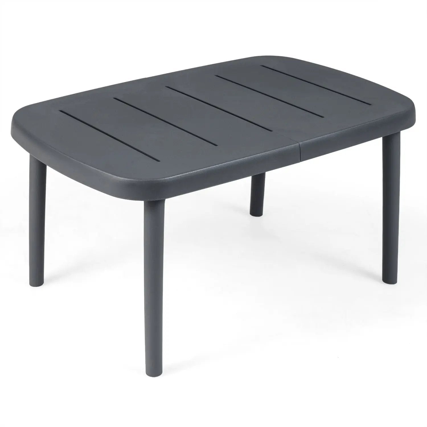 Rectangular Patio Storage Side Table with Aluminum Alloy Rods for Poolside by DirectDeals