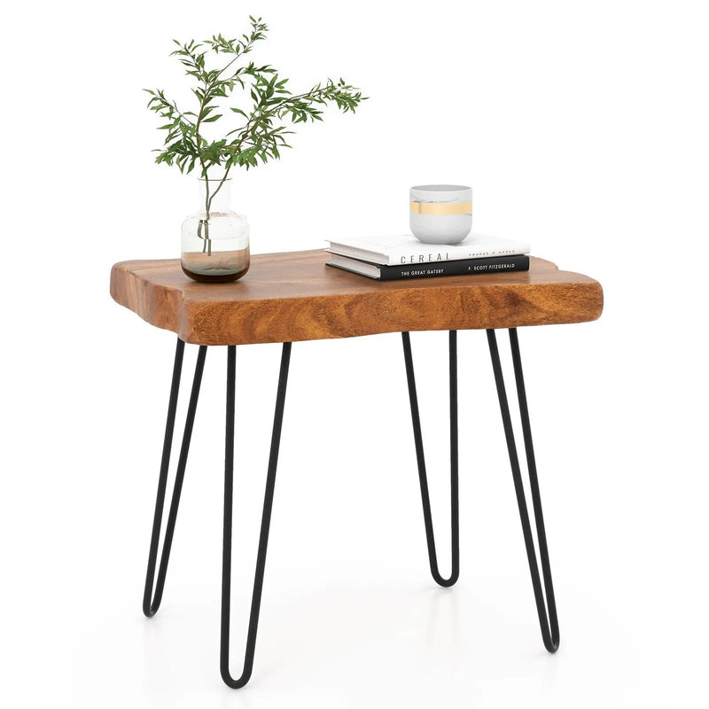 Rectangular Reclaimed Recycled Indonesia Teak Wood End Table by DirectDeals