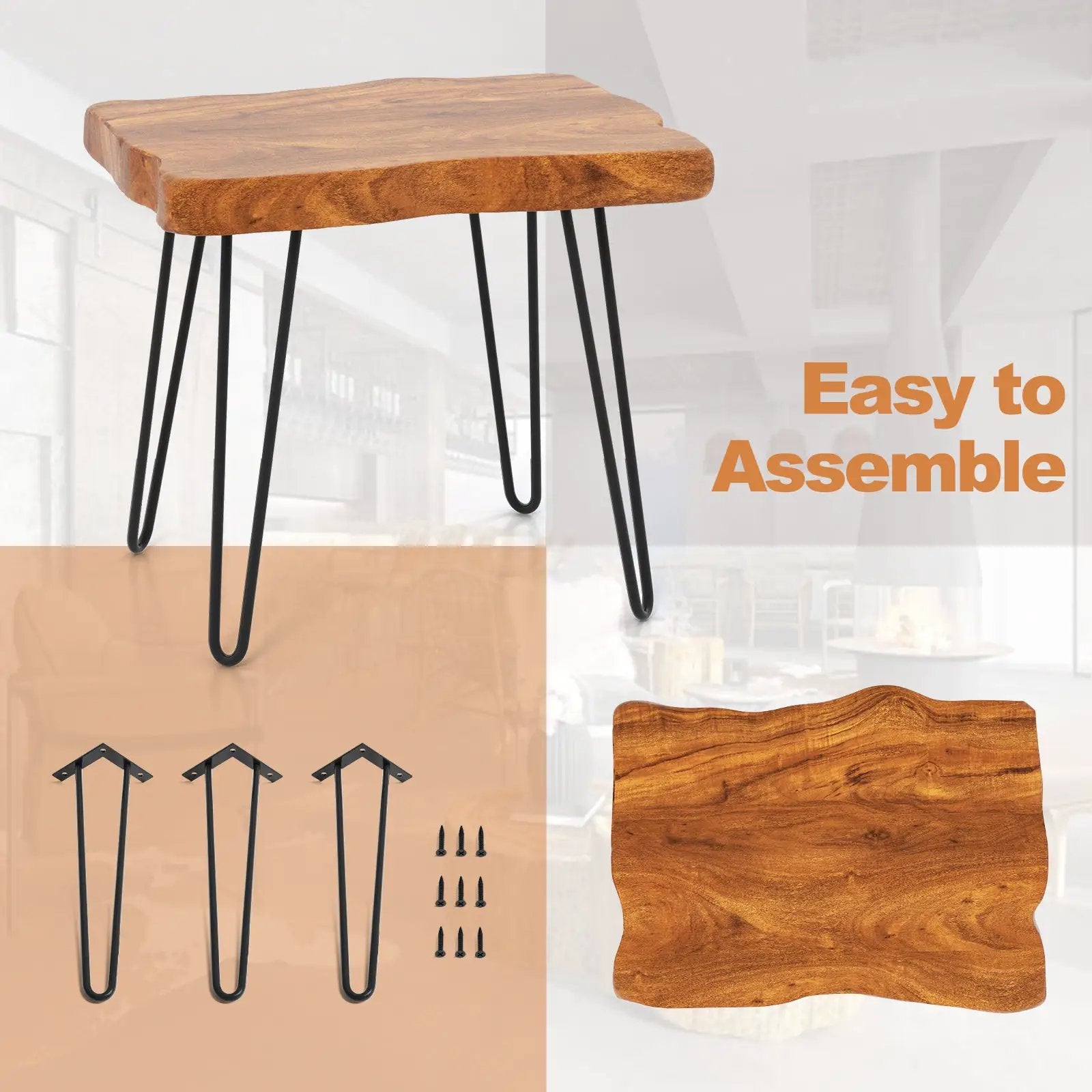Rectangular Reclaimed Recycled Indonesia Teak Wood End Table by DirectDeals