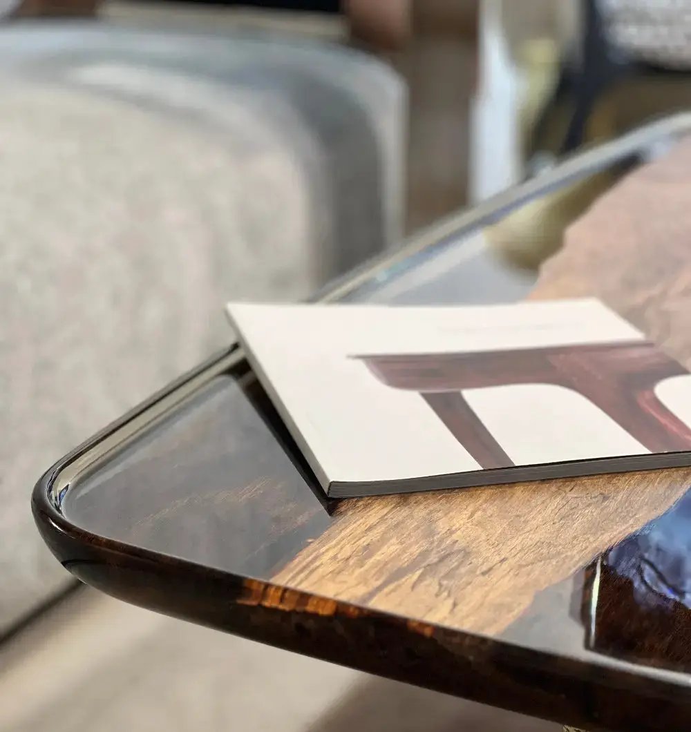 Rectangular Resin Side Table | Ivory Side Table by Gizz