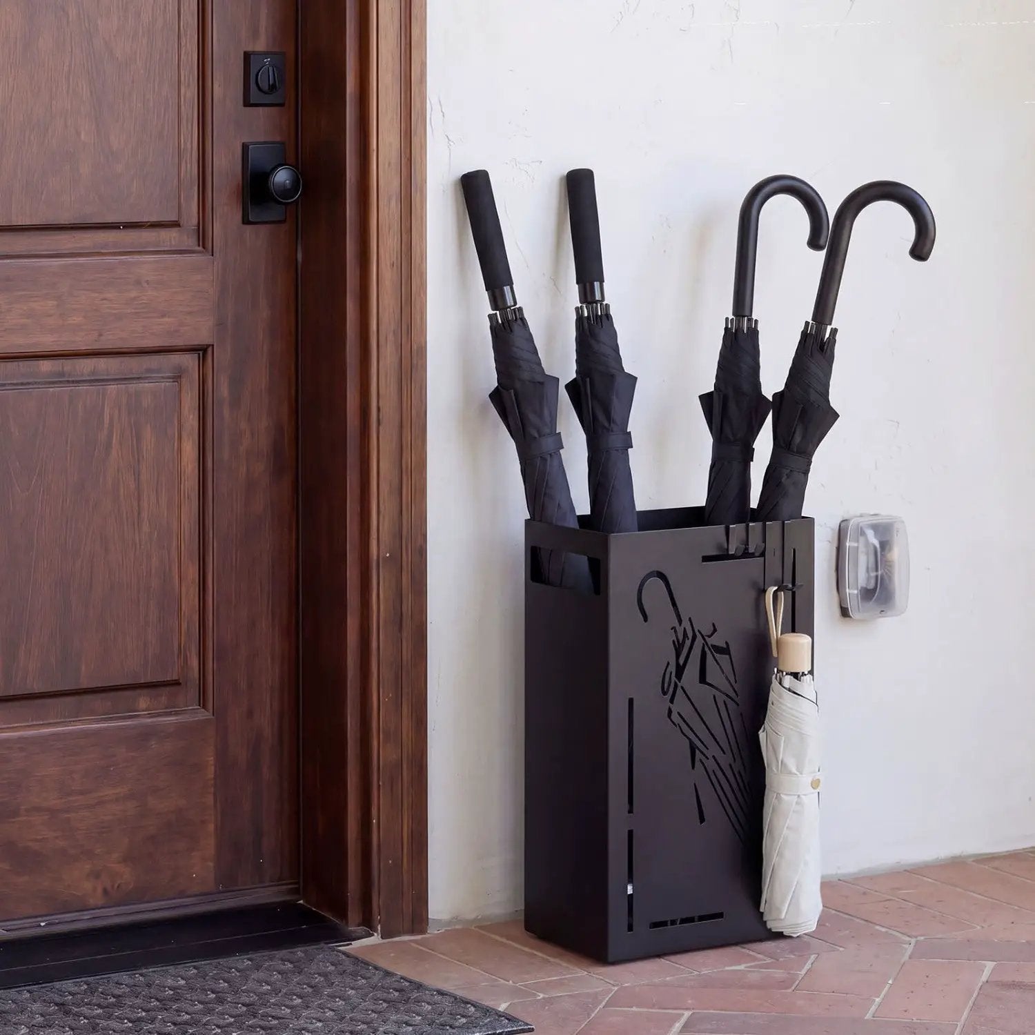 Rectangular Umbrella Stand with Removable Drip Tray by DirectDeals