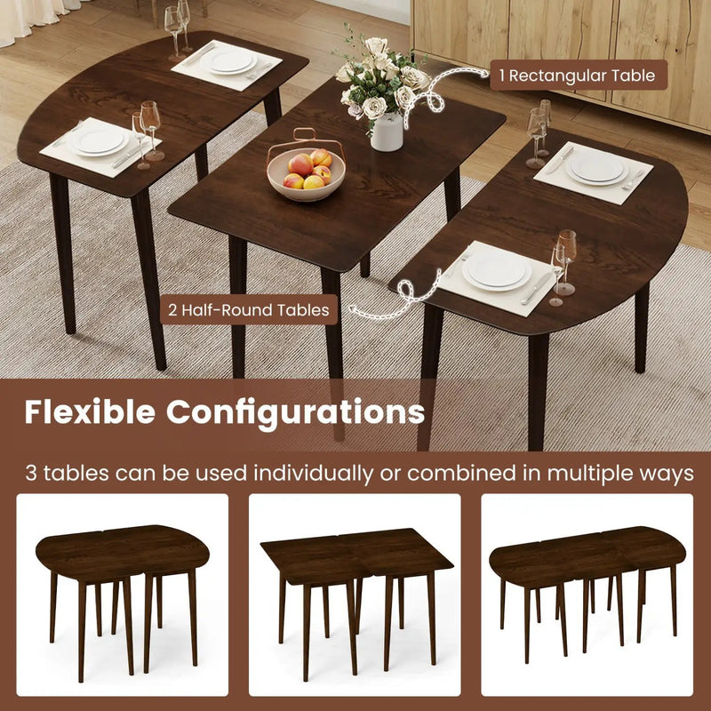 Rectangular Wooden Dining Table for 2-4 34 Inch Farmhouse Solid Wood Kitchen Table by DirectDeals
