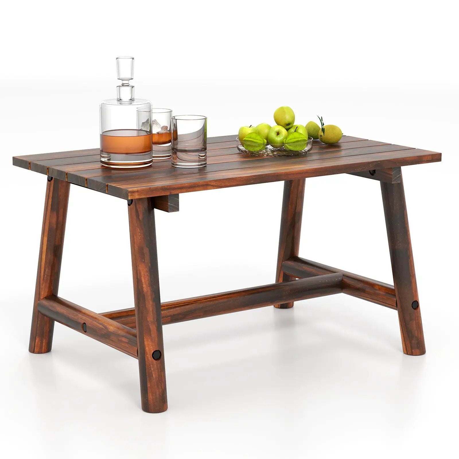 Solid Wood Patio Coffee Table with Slatted Tabletop by DirectDeals