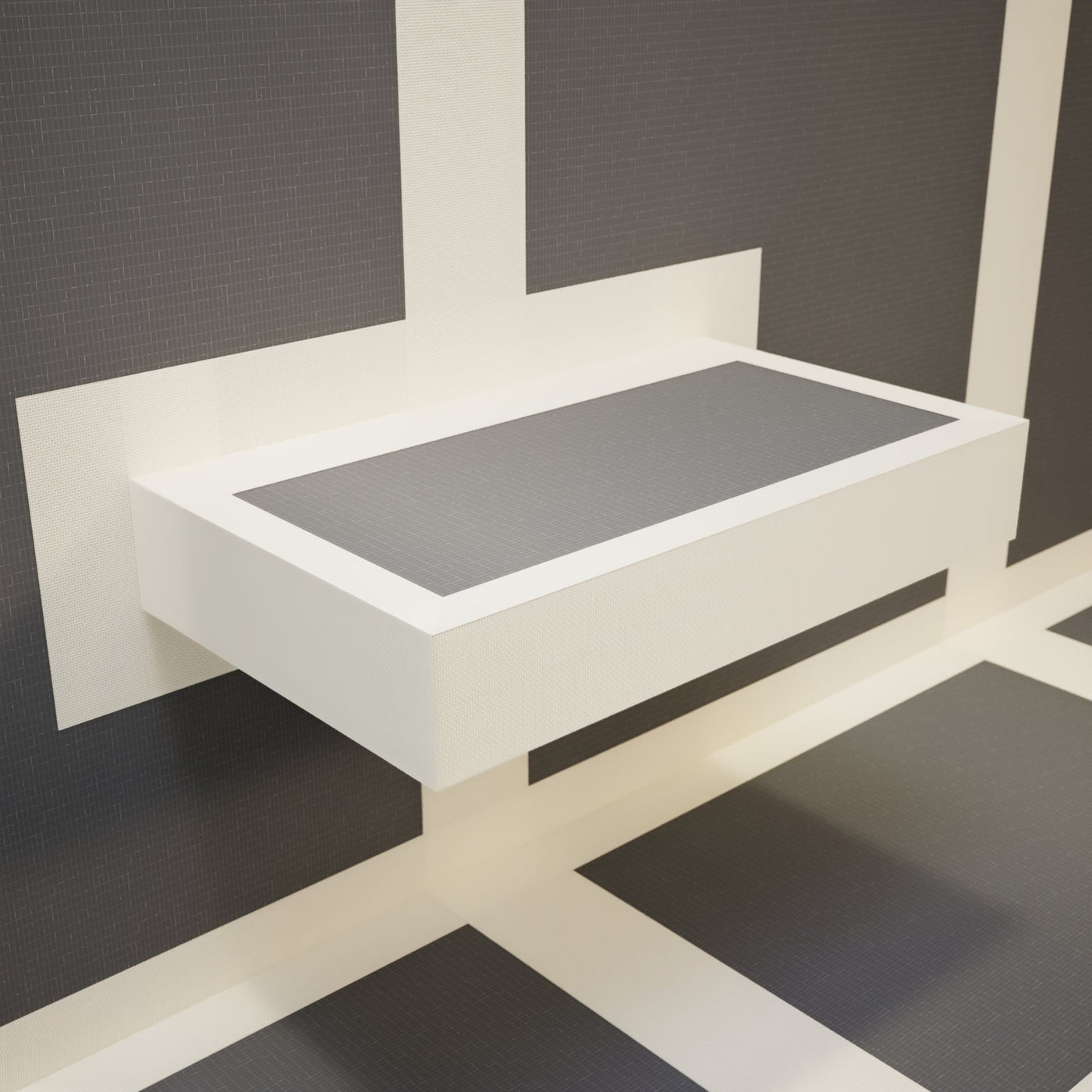 The Original Floating Shower Bench Kit™ with The Original Shower Bench Bracket® by The Original Granite Bracket