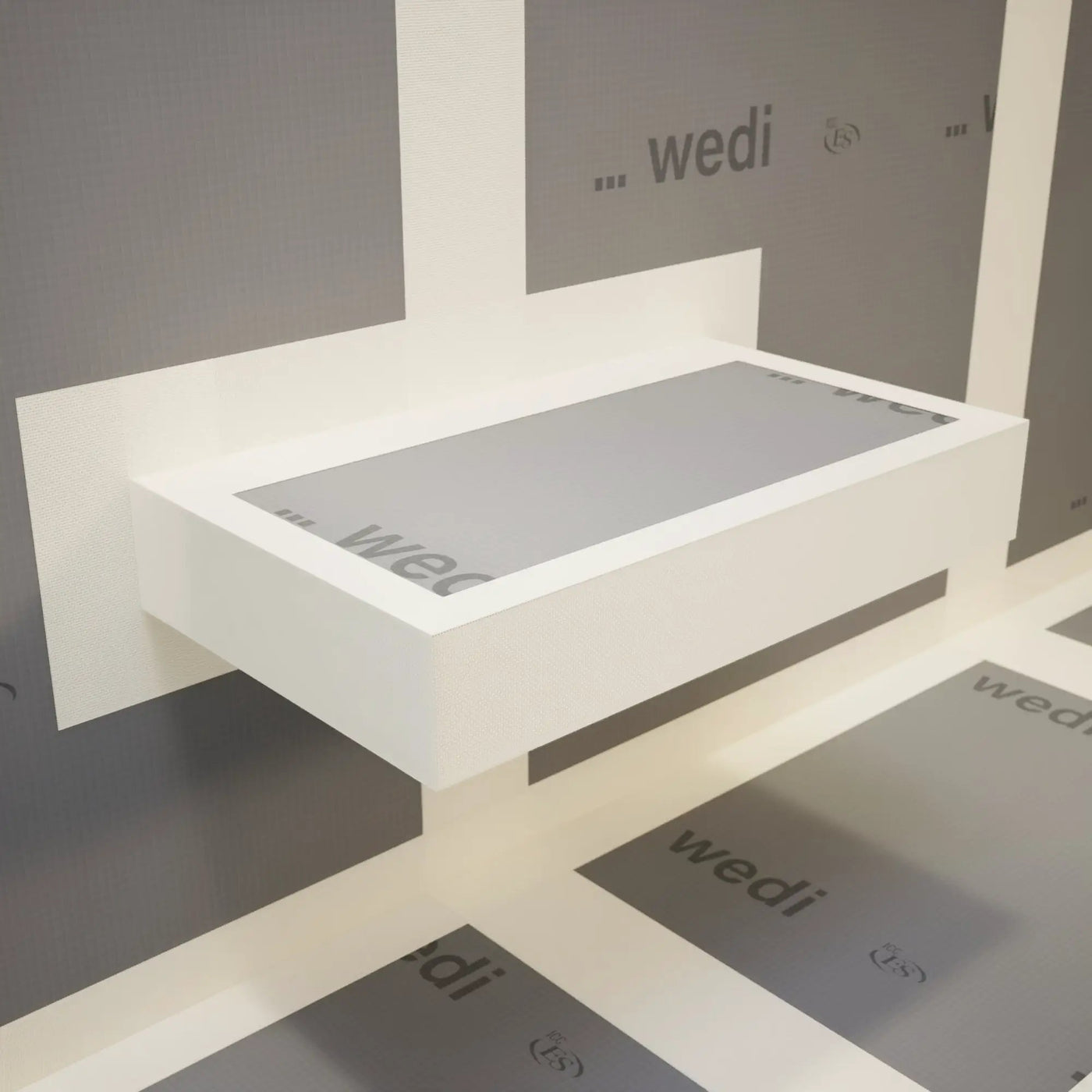 The Original Floating Shower Bench Kit­™ with wedi® & Original Shower Bench Bracket® by The Original Granite Bracket