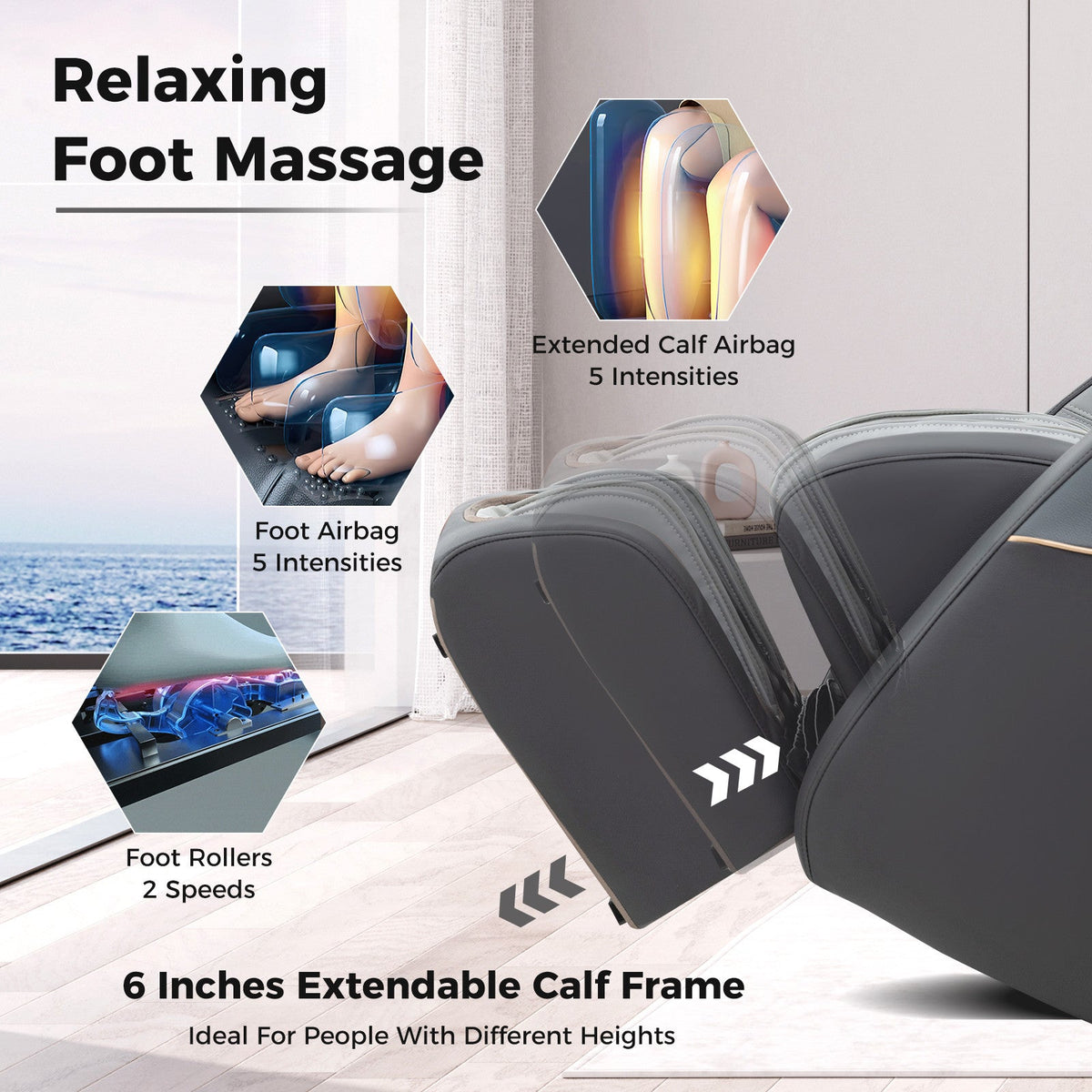 Relaxation 38 - Full Body Massage Chair with Airbags and Heater, photo 17 of 25