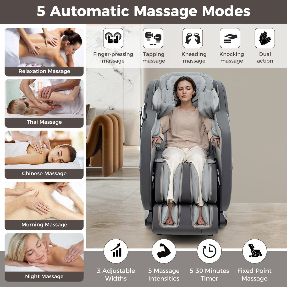 Relaxation 38 - Full Body Massage Chair with Airbags and Heater, photo 15 of 25