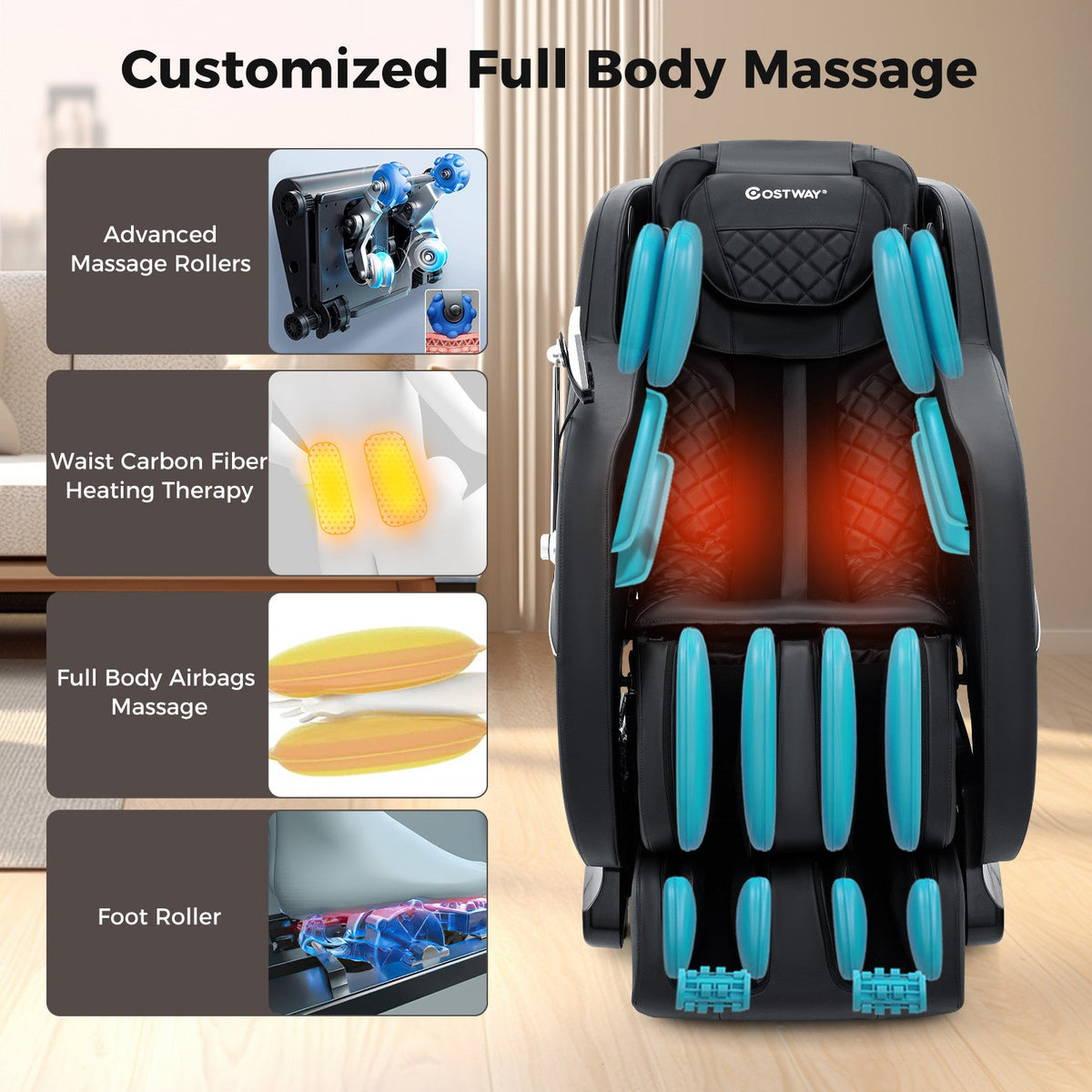 Relaxation 38 - Full Body Massage Chair with Airbags and Heater, photo 24 of 25
