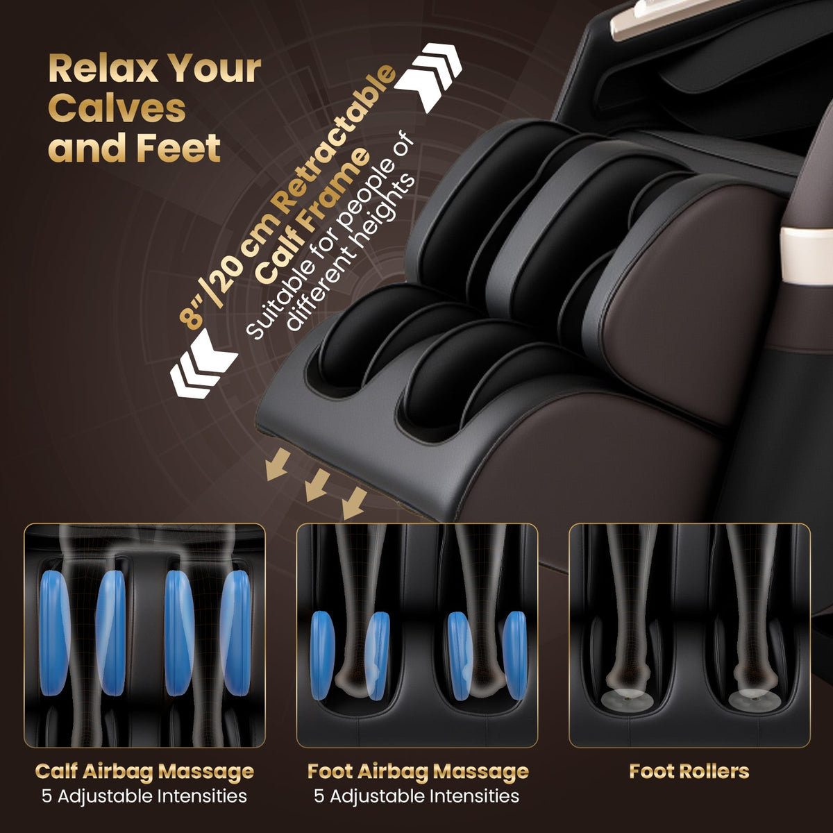 Relaxation 44 - Fully Body Massage Chair with Airbags and Waist Heater, photo 9 of 10