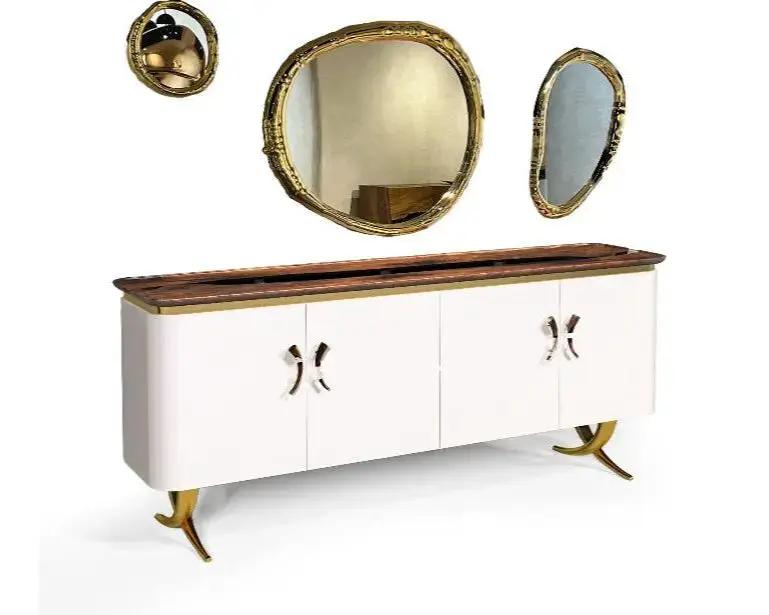 Resin and Walnut Credenza - Modern Sideboard | Ivory Collection by Gizz