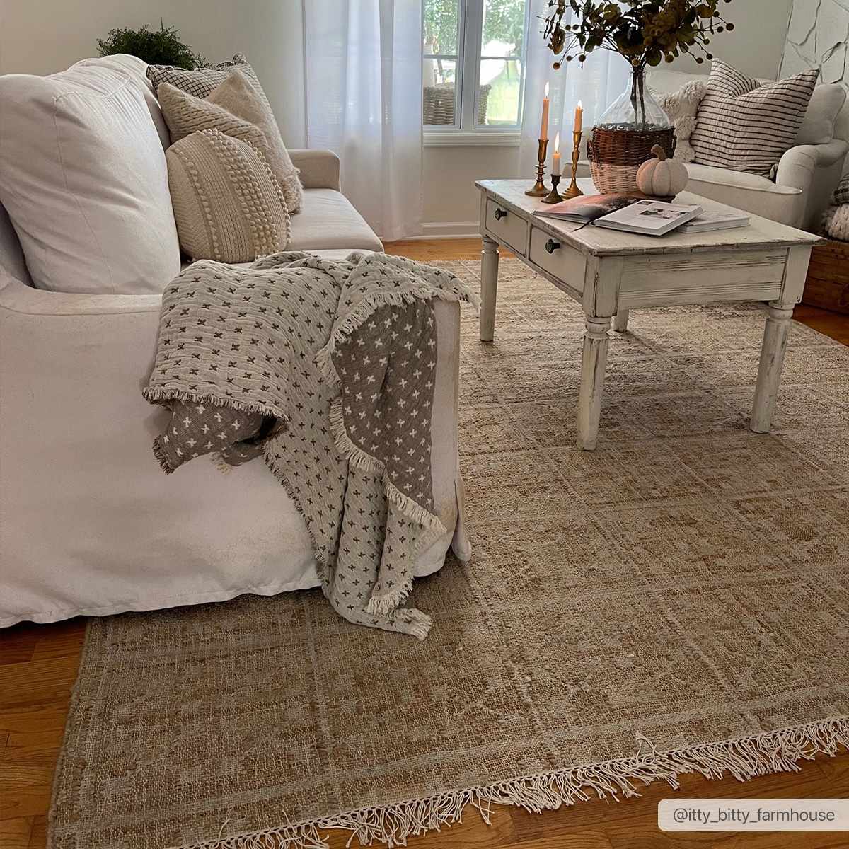 Rice Handcrafted Fringed Jute Carpet by Boutique Rugs